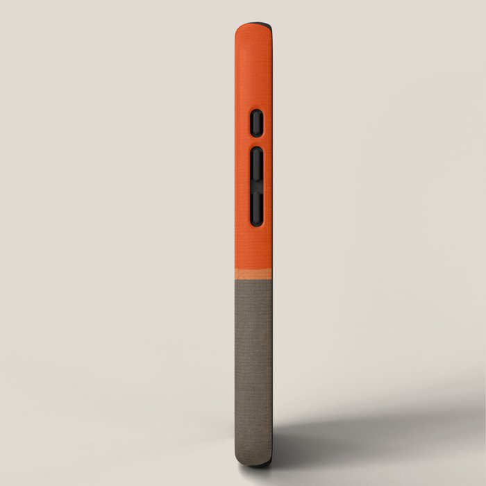 Orange Gray Red Minimalist Abstract Art iPhone Case Gallery Image 2