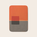 Orange Gray Red Minimalist Abstract Art Bath Mat Gallery Image 1