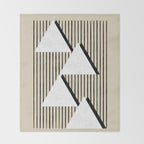 Triangle black and white Stripes Throw Blanket Gallery Image 2