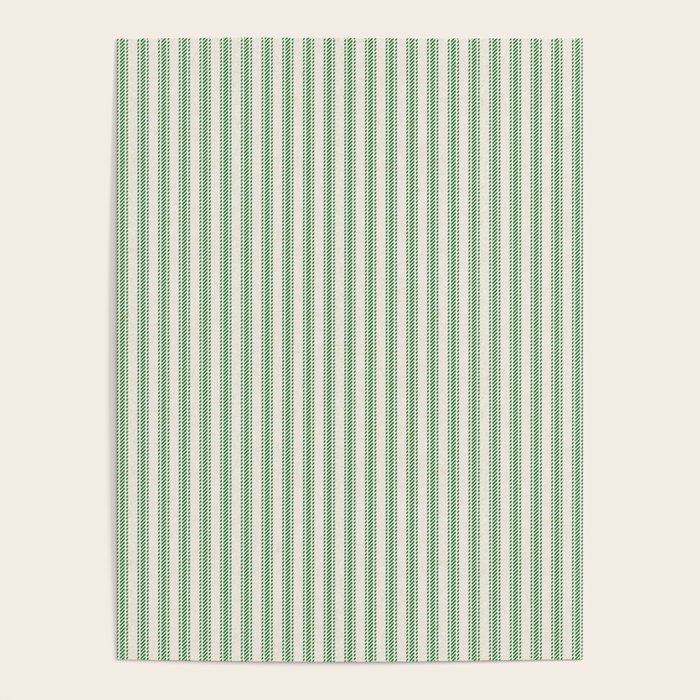 French Green Ticker Stripe Poster Gallery Image 4