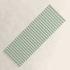French Green Ticker Stripe Yoga Mat Gallery Image 1
