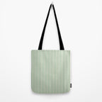 French Green Ticker Stripe Tote Bag Gallery Image 2