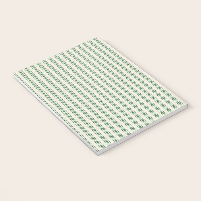 French Green Ticker Stripe Notebook Gallery Image 3