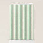 French Green Ticker Stripe Stationery Card Gallery Image 2