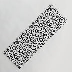 Fun black line doodle art pattern Yoga Mat Gallery Image 1