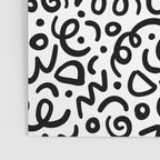 Fun black line doodle art pattern Poster Gallery Image 3