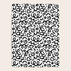 Fun black line doodle art pattern Poster Gallery Image 4