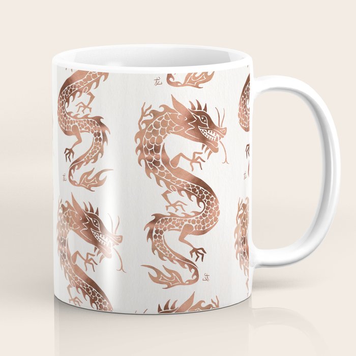 Chinese Dragon - Rose Gold Palette Coffee Mug Gallery Image 1