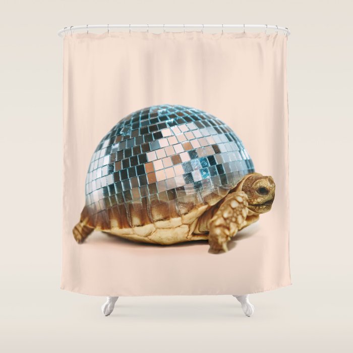 DISCO TURTLE Shower Curtain Gallery Image 1