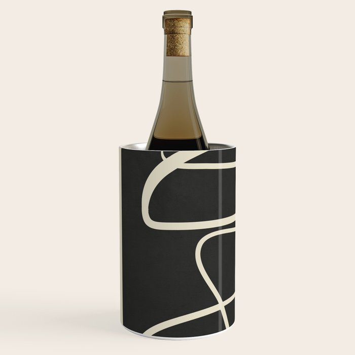 Modern Abstract Lines - Noir Wine Chiller Gallery Image 2