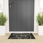Modern Abstract Lines - Noir Welcome Mat Gallery Image 3