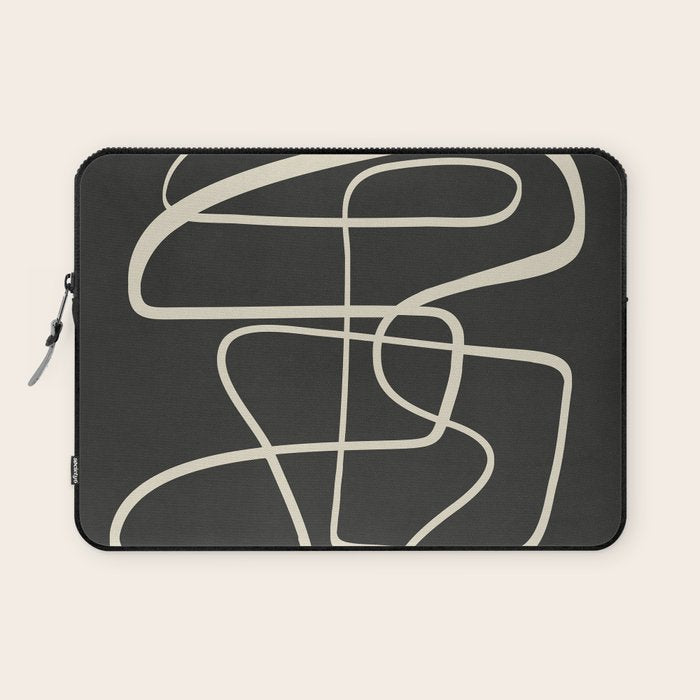 Modern Abstract Lines - Noir Laptop Sleeve Gallery Image 1