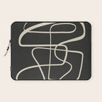 Modern Abstract Lines - Noir Laptop Sleeve Gallery Image 1