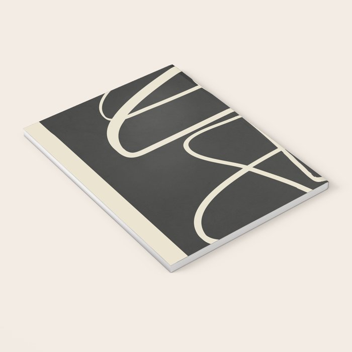 Modern Abstract Lines - Noir Notebook Gallery Image 3