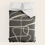 Modern Abstract Lines - Noir Comforter Gallery Image 6