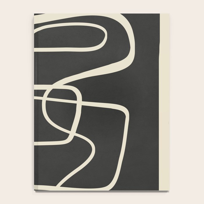 Modern Abstract Lines - Noir Notebook Gallery Image 4