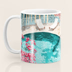 Luxury Tiger Villa illustration, Architecture Travel Nature Painting, Hotel Landscape Garden Coffee Mug Gallery Image 3