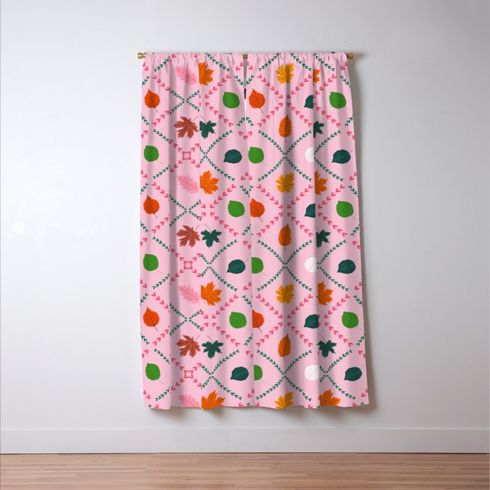 Autumn leaf color Window Curtain Gallery Image 3