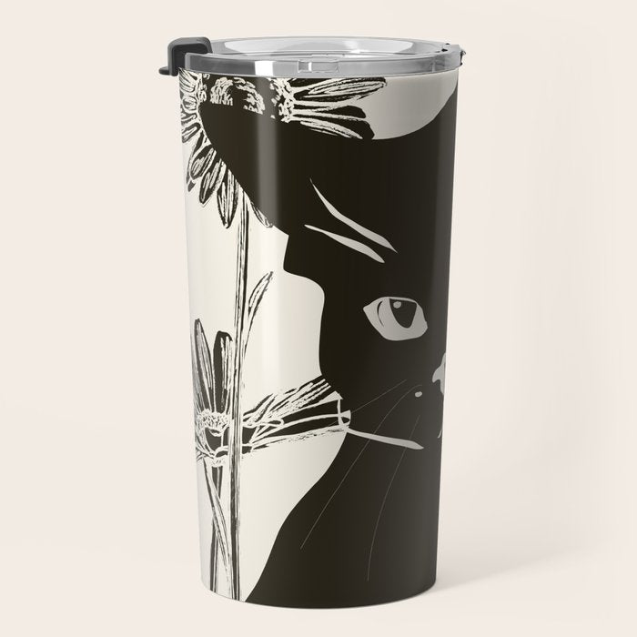Black Cat 3 Travel Mug Gallery Image 3