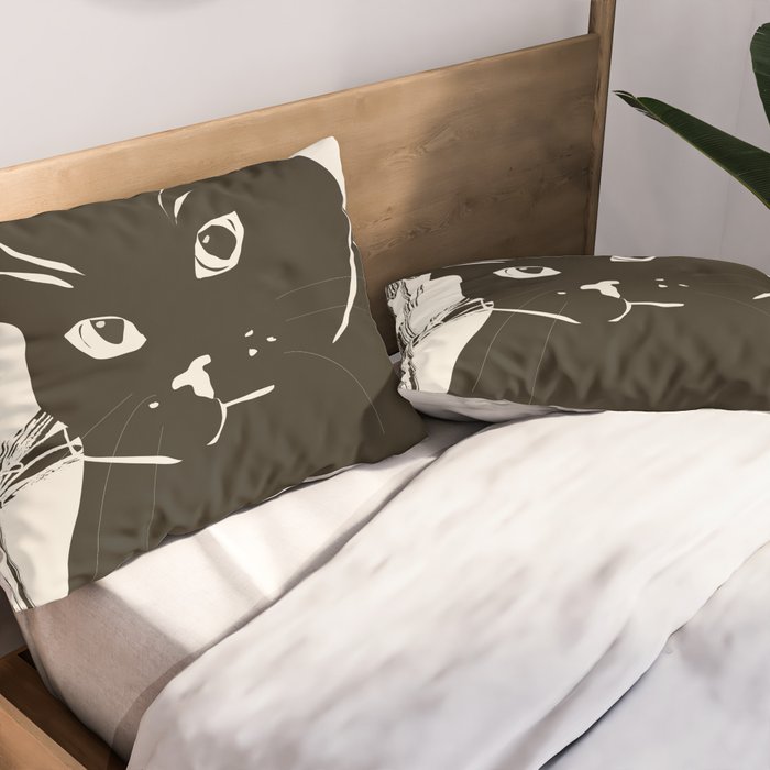 Black Cat 3 Pillow Sham Gallery Image 2