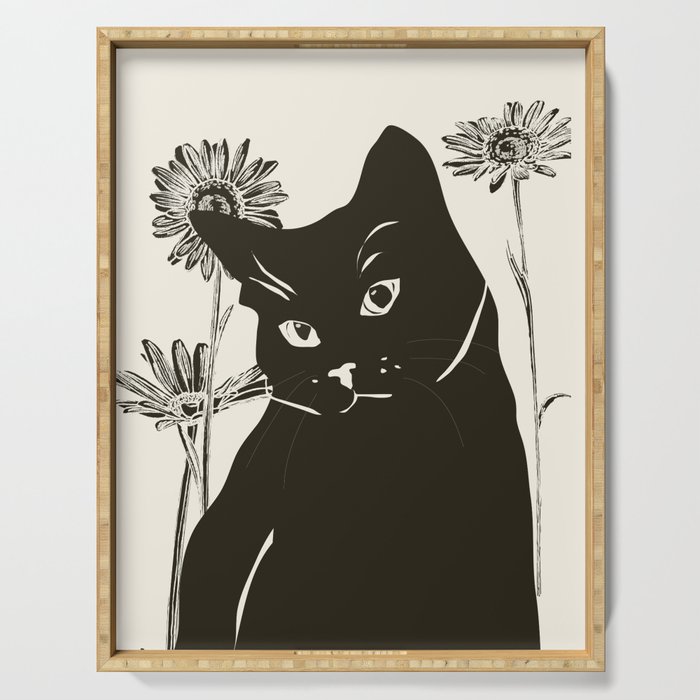 Black Cat 3 Serving Tray Gallery Image 1