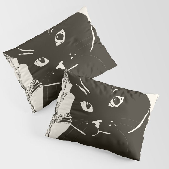 Black Cat 3 Pillow Sham Gallery Image 1