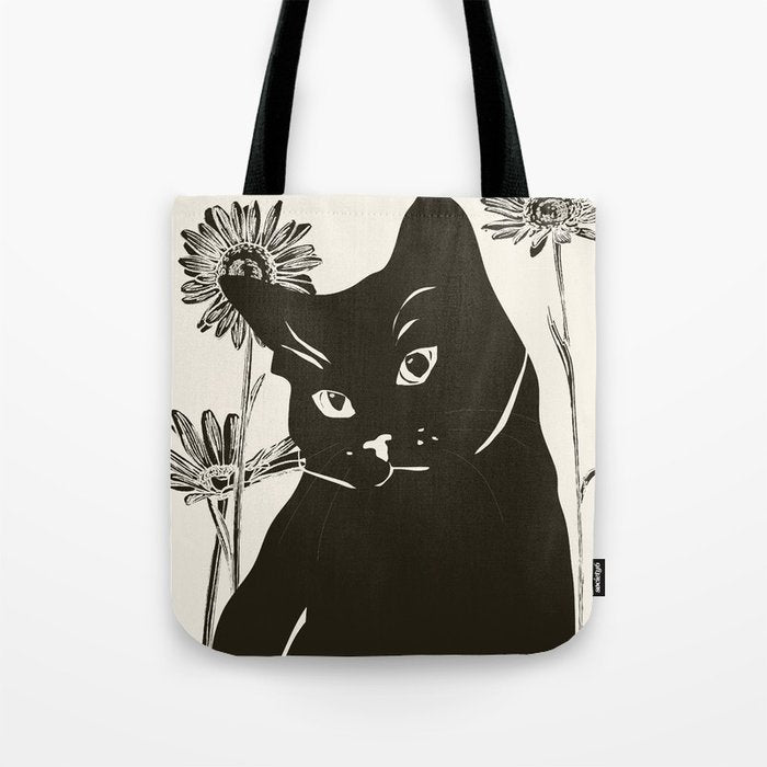 Black Cat 3 Tote Bag Gallery Image 1