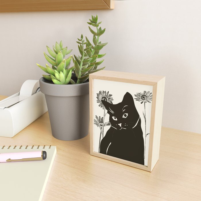 Black Cat 3 Mini Art Print Gallery Image 2