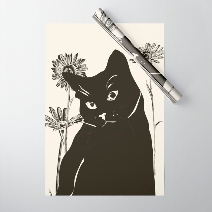 Black Cat 3 Wrapping Paper Gallery Image 1