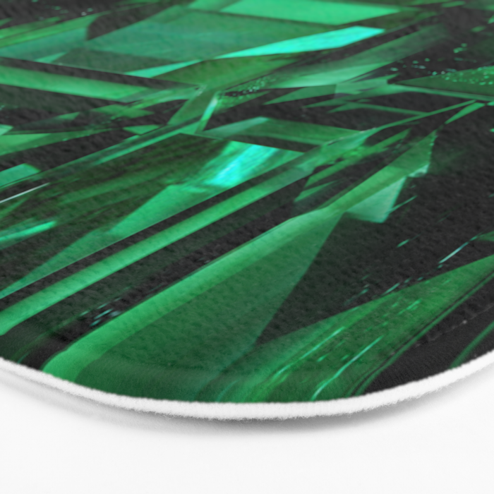 CLUSTERED FACETED EMERALD GREEN MAY GEMSTONES Bath Mat Gallery Image 3