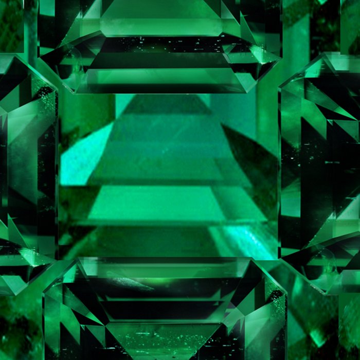 CLUSTERED FACETED EMERALD GREEN MAY GEMSTONES Coffee Mug Gallery Image 2