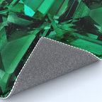 CLUSTERED FACETED EMERALD GREEN MAY GEMSTONES Rug Gallery Image 4