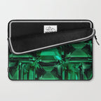 CLUSTERED FACETED EMERALD GREEN MAY GEMSTONES Laptop Sleeve Gallery Image 2