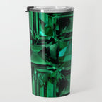 CLUSTERED FACETED EMERALD GREEN MAY GEMSTONES Travel Mug Gallery Image 3