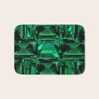 CLUSTERED FACETED EMERALD GREEN MAY GEMSTONES Bath Mat Gallery Image 1