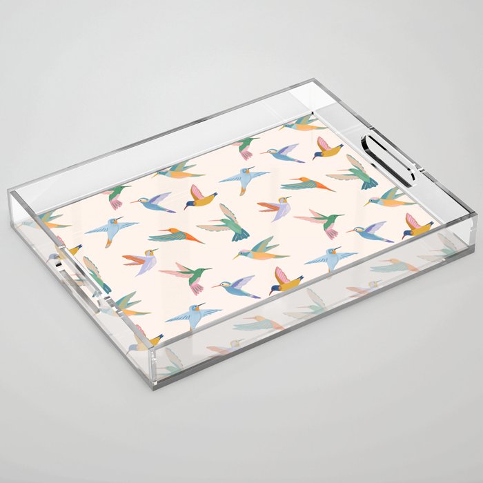 Hummingbirds Acrylic Tray Gallery Image 1