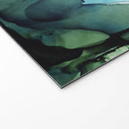 Land and Water Abstract Ink Painting Blues and Greens Welcome Mat Gallery Image 2