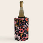 Retro Flower Power - Denim & Pink Wine Chiller Gallery Image 2
