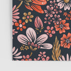 Retro Flower Power - Denim & Pink Poster Gallery Image 3