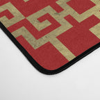 Chinese Pattern Double Happiness Symbol Gold on Red Desk Mat Gallery Image 4