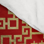 Chinese Pattern Double Happiness Symbol Gold on Red Comforter Gallery Image 4