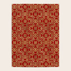 Chinese Pattern Double Happiness Symbol Gold on Red Poster Gallery Image 4