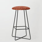 Chinese Pattern Double Happiness Symbol Gold on Red Stool Gallery Image 1