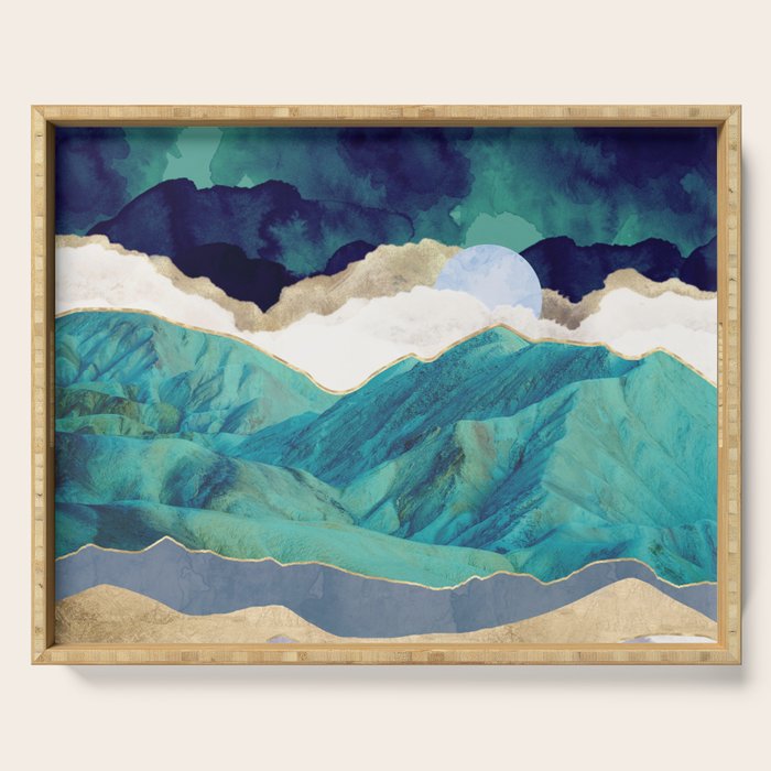 Teal Mountains Serving Tray Gallery Image 1