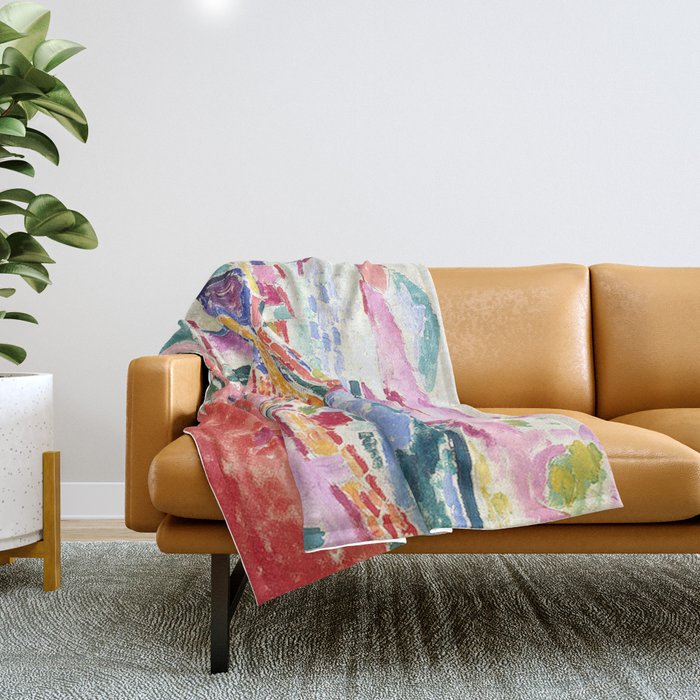 Henri Matisse 'The View of Collioure' Landscape Art Exhibition  Throw Blanket Gallery Image 1