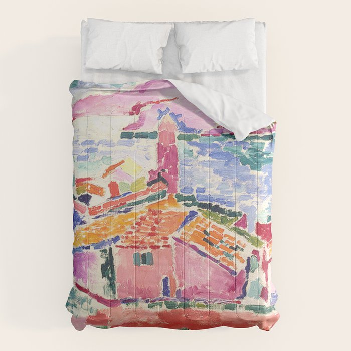 Henri Matisse 'The View of Collioure' Landscape Art Exhibition  Comforter Gallery Image 6