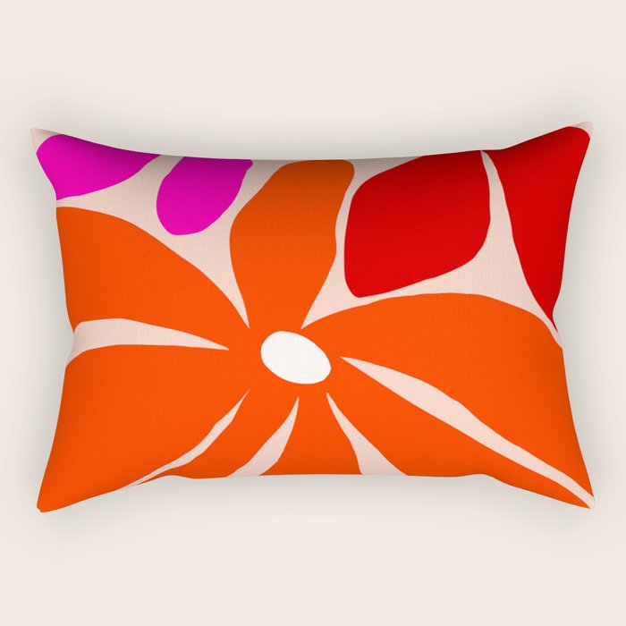 Groovy flower market from city of love Rectangular Pillow Gallery Image 2