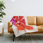 Groovy flower market from city of love Throw Blanket Gallery Image 1