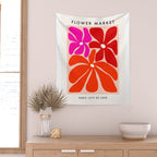 Groovy flower market from city of love Wall Tapestry Gallery Image 2