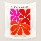 Groovy flower market from city of love Wall Tapestry Gallery Image 4